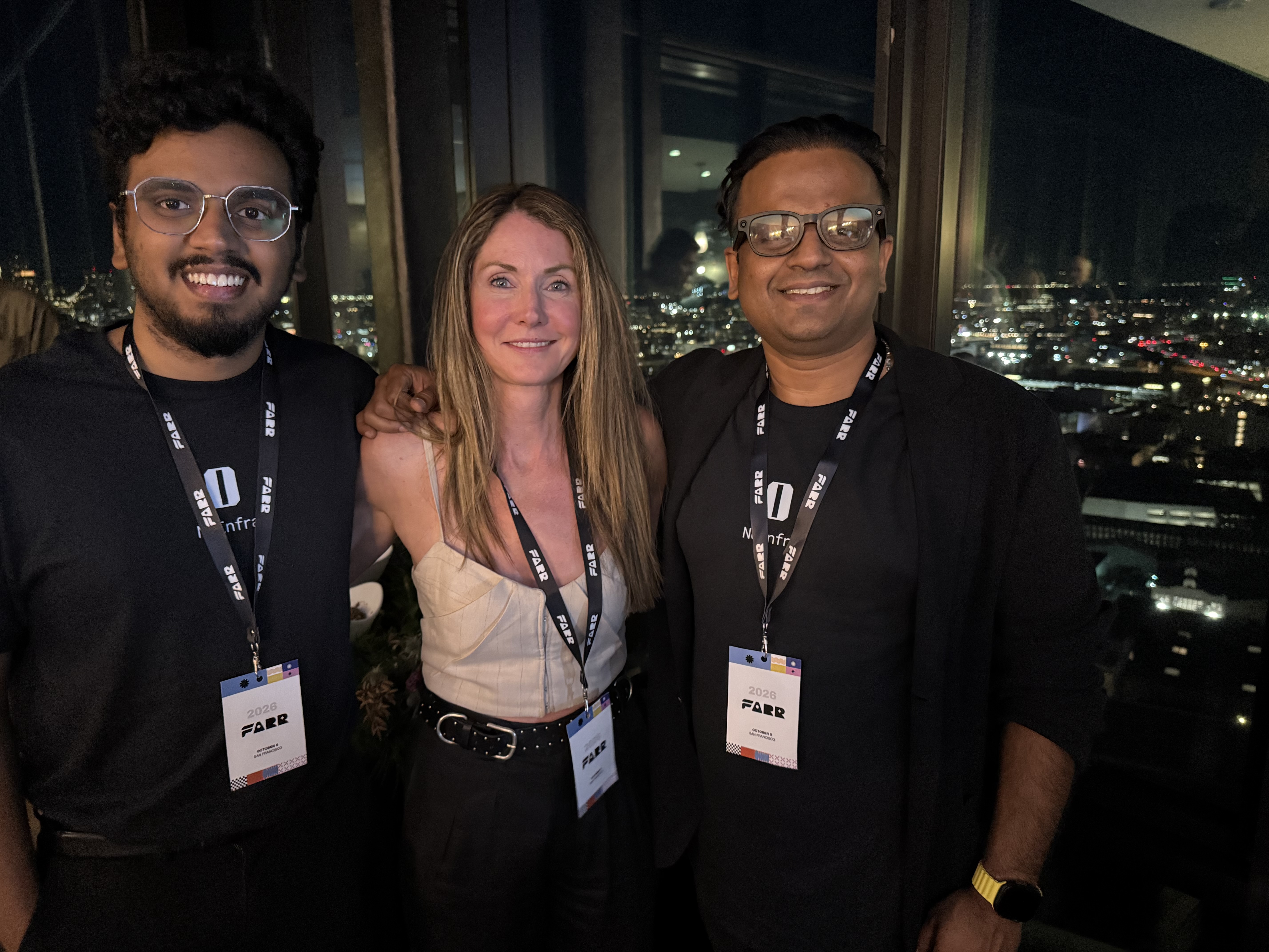 Nikhil, Ivana and Hribhav from the NoInfra team at FARR Summit.
